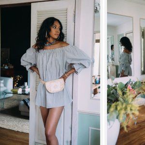 Stone Cold Fox Rise Dress Stripe Linen